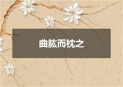 曲肱而枕之