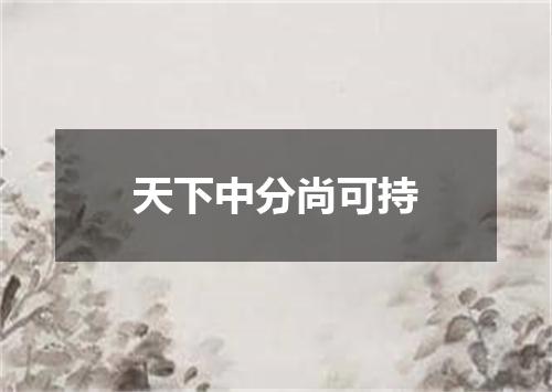天下中分尚可持