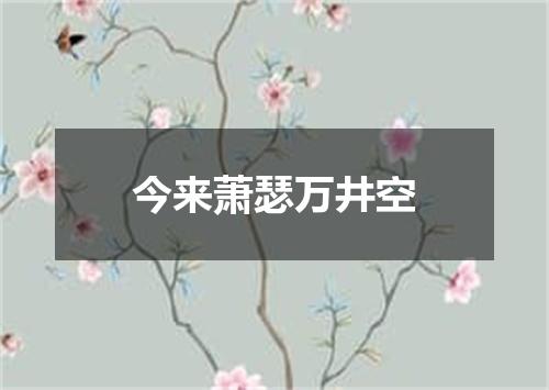 今来萧瑟万井空