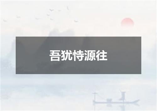 吾犹恃源往