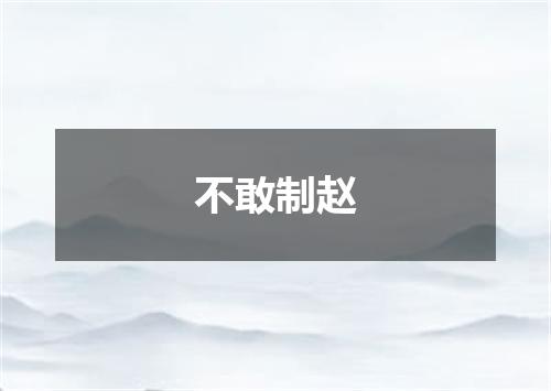 不敢制赵