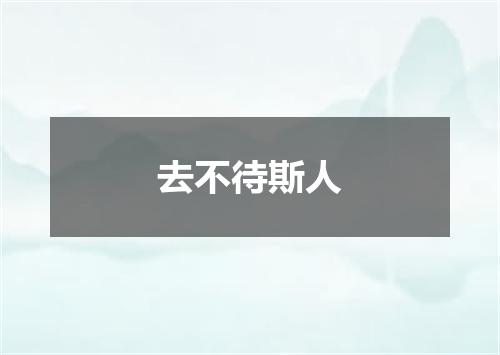 去不待斯人
