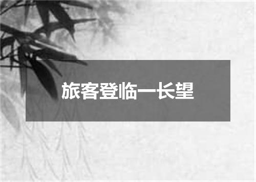 旅客登临一长望