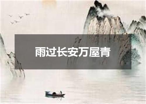 雨过长安万屋青