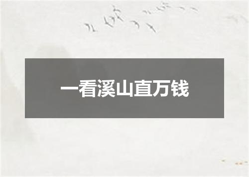 一看溪山直万钱