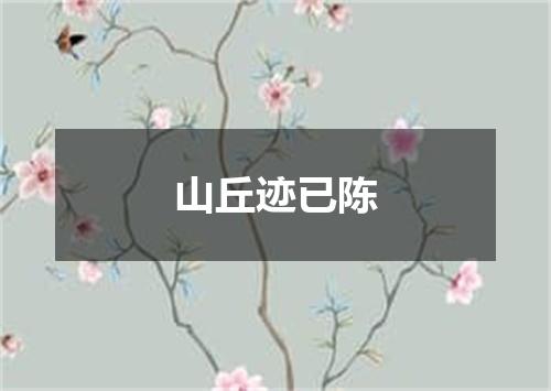 山丘迹已陈