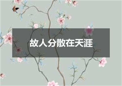 故人分散在天涯