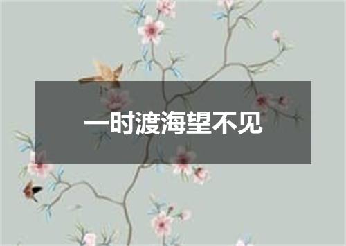 一时渡海望不见