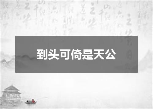 到头可倚是天公