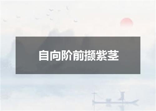 自向阶前撷紫茎