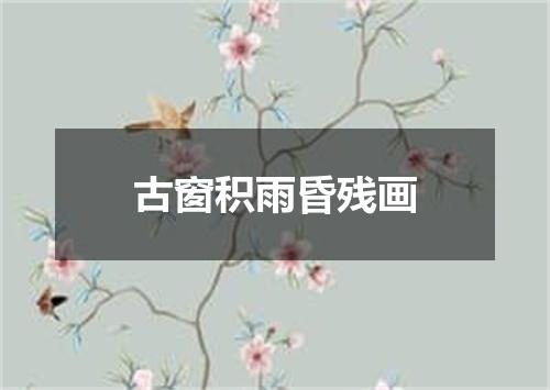 古窗积雨昏残画