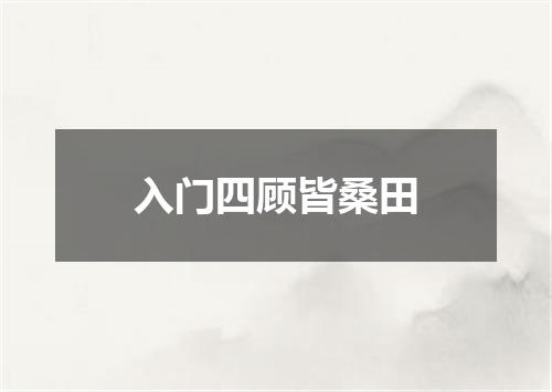入门四顾皆桑田