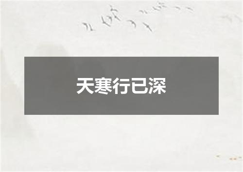 天寒行已深