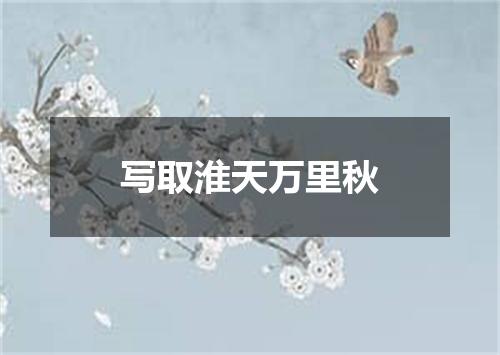 写取淮天万里秋