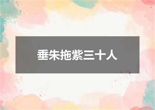 垂朱拖紫三十人