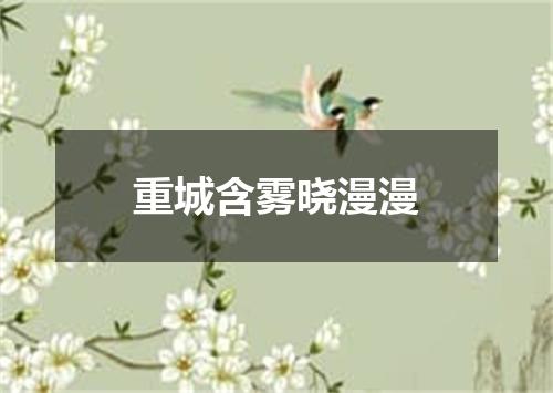 重城含雾晓漫漫