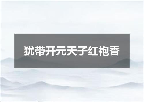 犹带开元天子红袍香