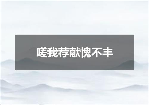 嗟我荐献愧不丰