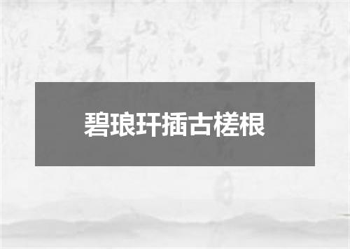 碧琅玕插古槎根