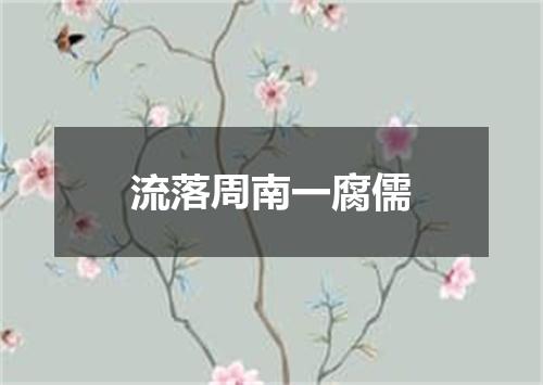 流落周南一腐儒