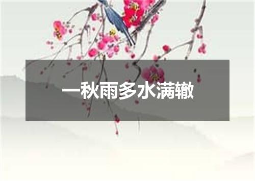 一秋雨多水满辙