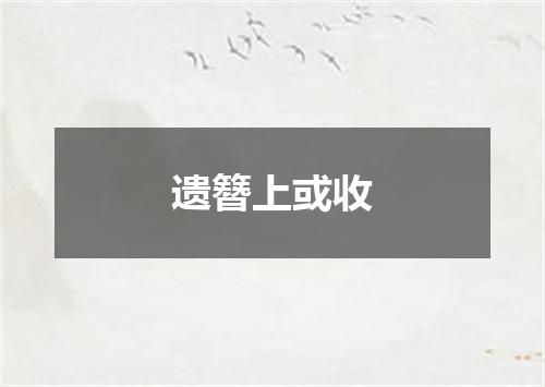 遗簪上或收