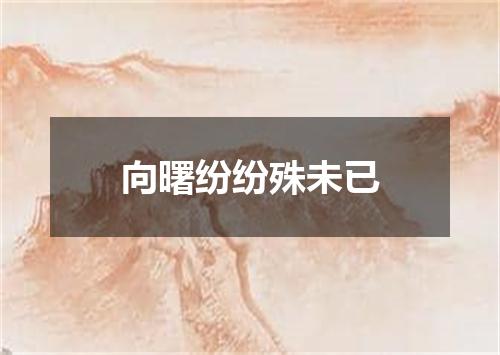 向曙纷纷殊未已