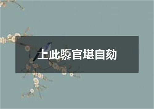 上此隳官堪自劾