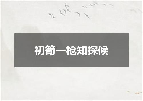 初筍一枪知探候