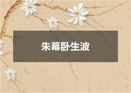 朱幕卧生波