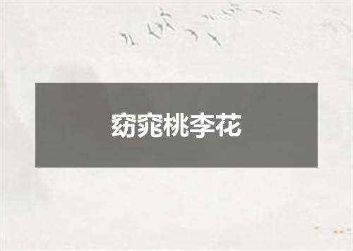 窈窕桃李花