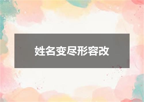 姓名变尽形容改