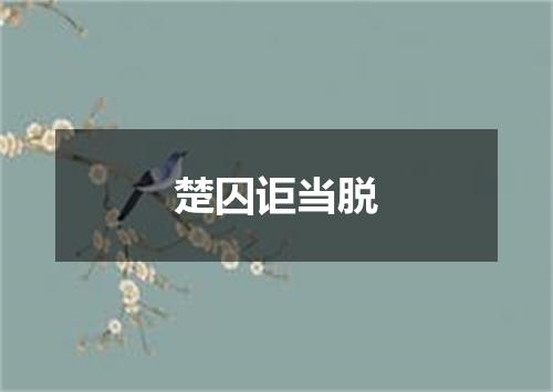 楚囚讵当脱