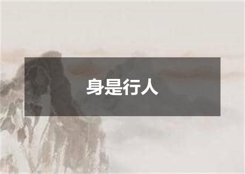 身是行人