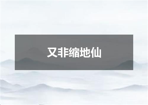 又非缩地仙