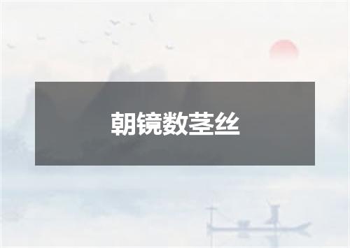 朝镜数茎丝