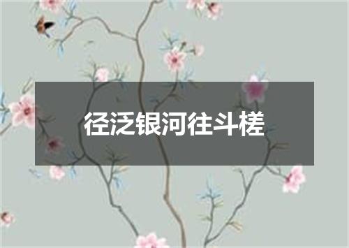 径泛银河往斗槎