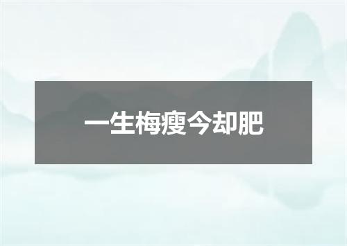 一生梅瘦今却肥