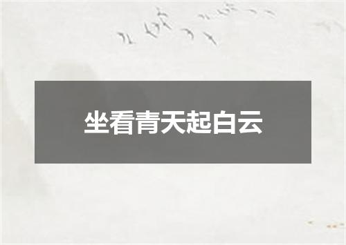 坐看青天起白云