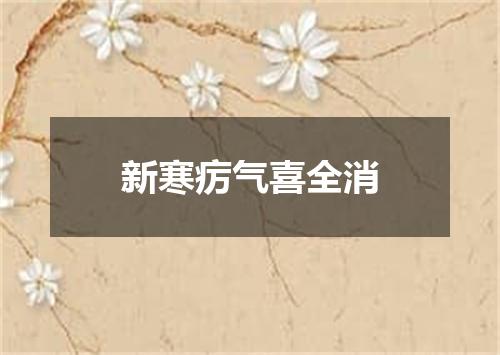 新寒疠气喜全消