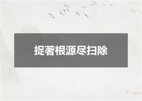 捉著根源尽扫除