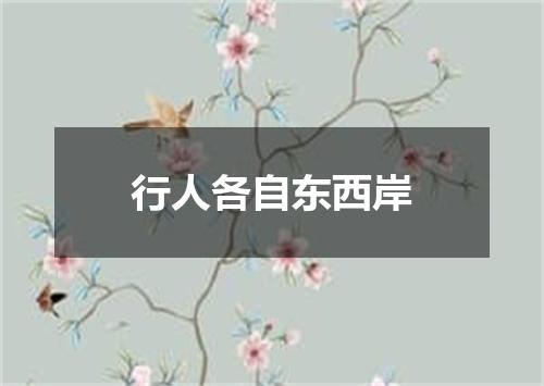 行人各自东西岸