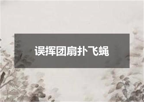 误挥团扇扑飞蝇