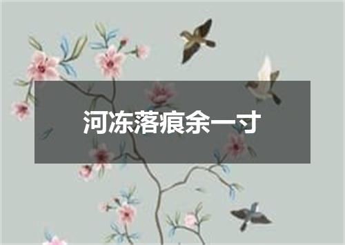 河冻落痕余一寸