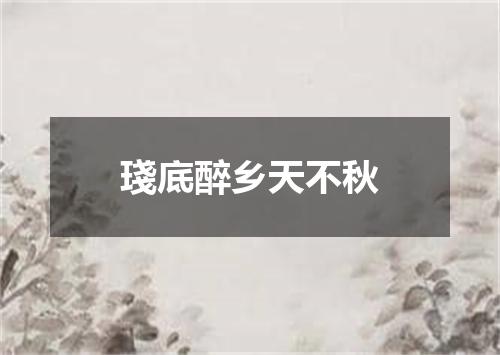 琖底醉乡天不秋