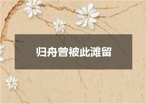 归舟曾被此滩留
