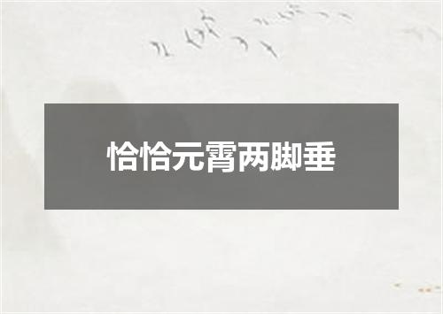 恰恰元霄两脚垂