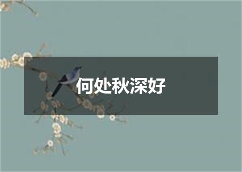 何处秋深好
