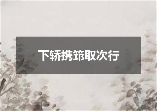 下轿携筇取次行