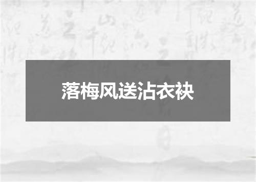 落梅风送沾衣袂